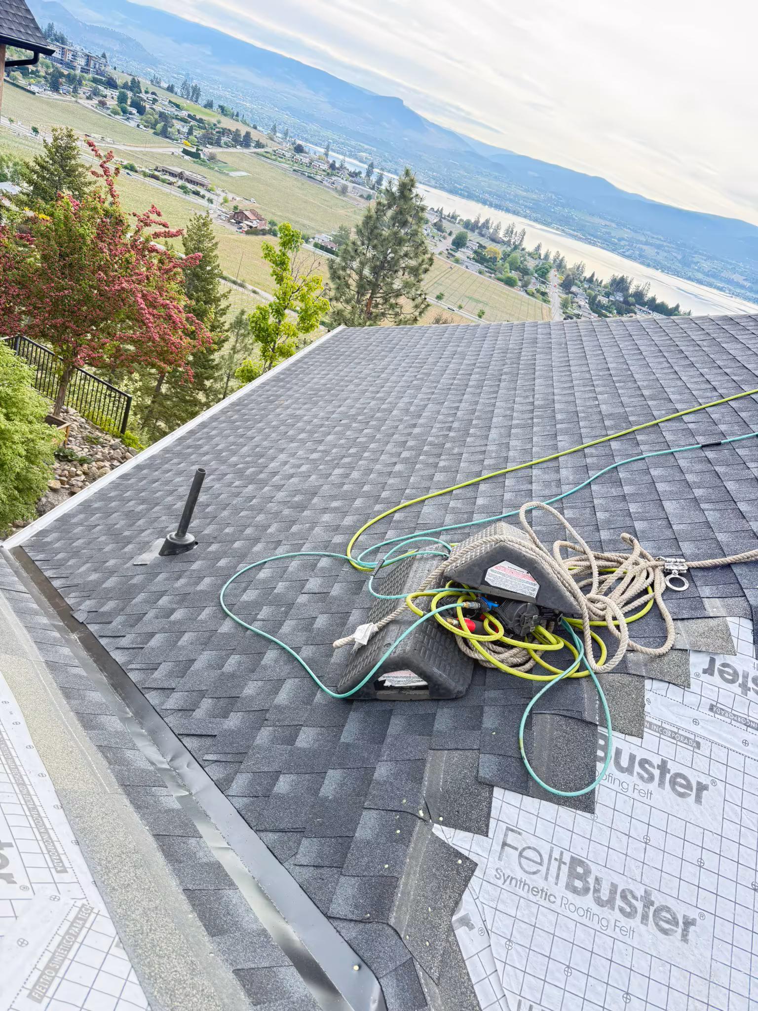 Completed roofing project featuring premium weather-resistant asphalt shingles — Kelowna